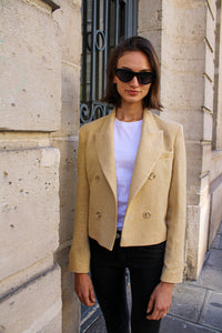 Short jacket Victoire - Pale Yellow Montmartre