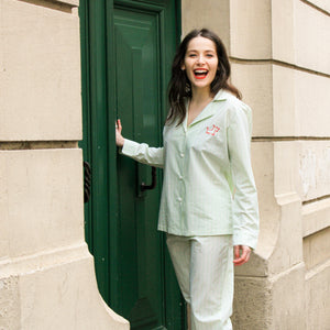 Charlotte pistachio cotton pajamas 